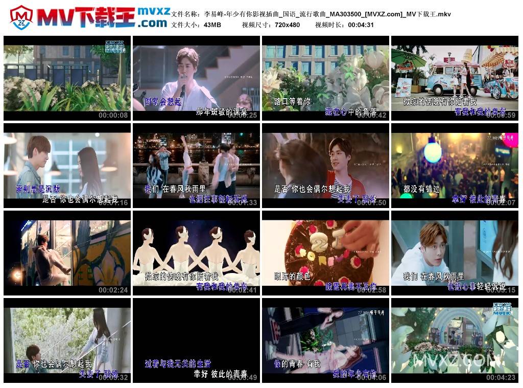 李易峰-年少有你影视插曲_国语_流行歌曲_MA303500